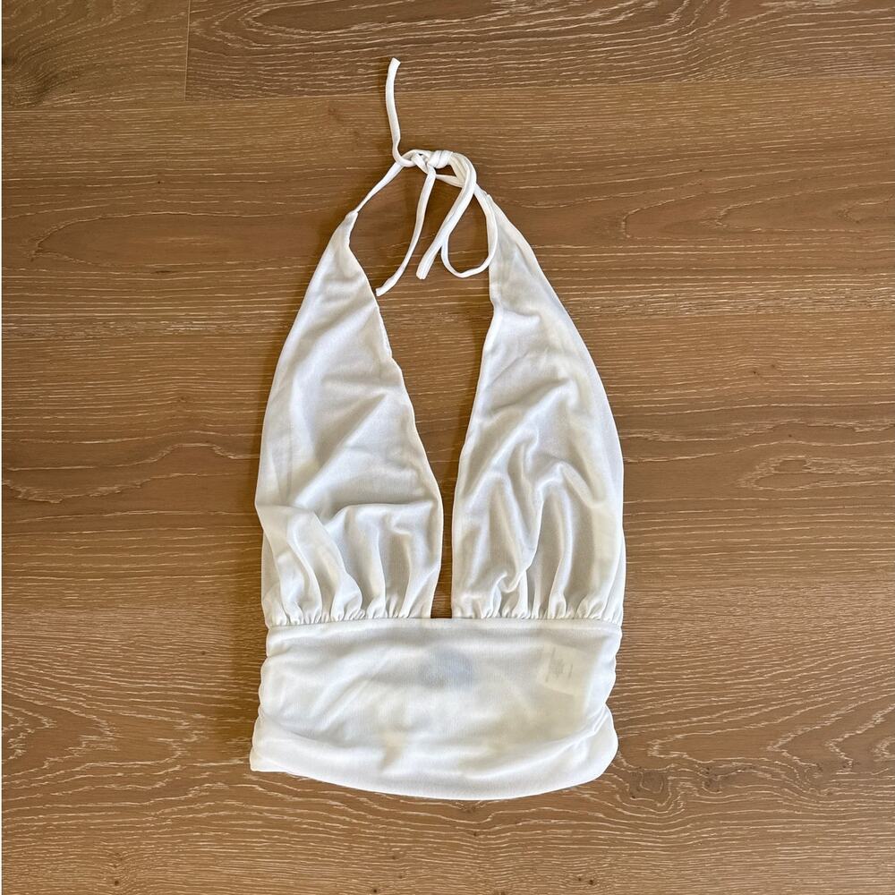 White Fox Halter Top Dolce Dreams Size S in Off White